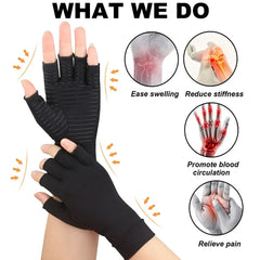 Copper Arthritis Compression Gloves: Pain Relief