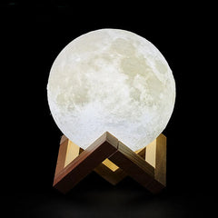 3D Print Rechargeable Moon Lamp LED Night Light