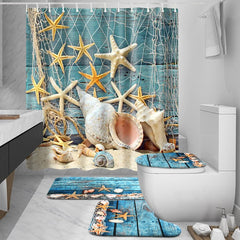 Ocean Beach Shower Curtain Set