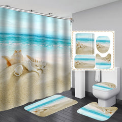 Ocean Beach Shower Curtain Set