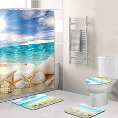 Ocean Beach Shower Curtain Set