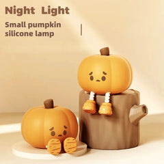 Cute Silicone Halloween Pumpkin Night Light