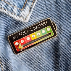 Social Battery Pin