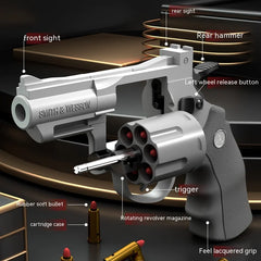 Children's Left-Wheel Soft Bullet Toy Pistol