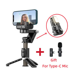 360 Rotation Gimbal Stabilizer Selfie Stick Tripod