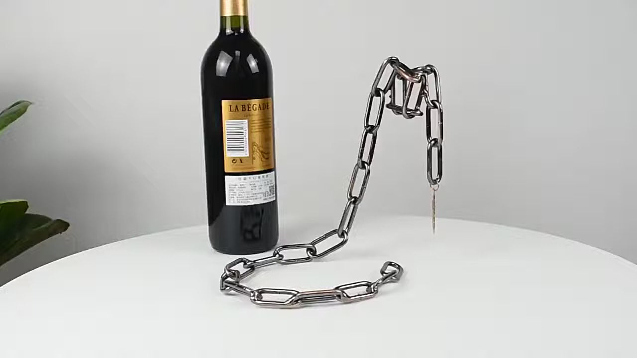 Magic Iron Chain Wine Bottle Holder