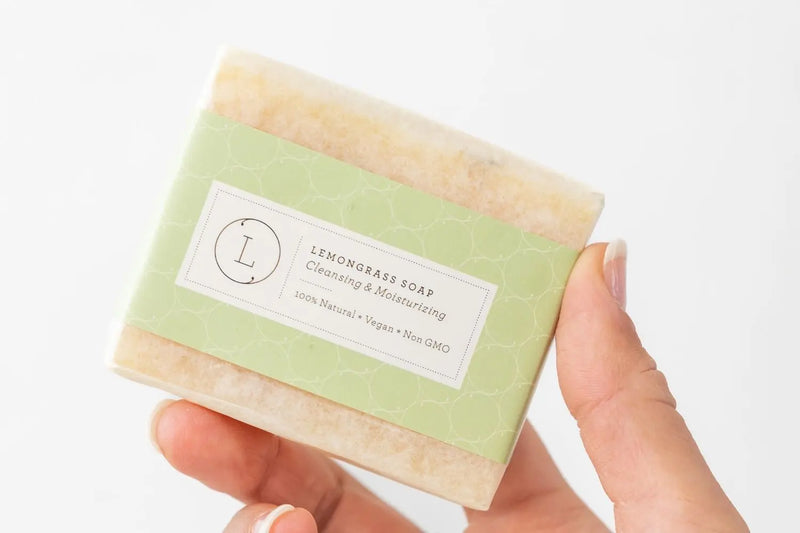 Lemongrass Natural Soap Bar, Handmade Body Soap Gift